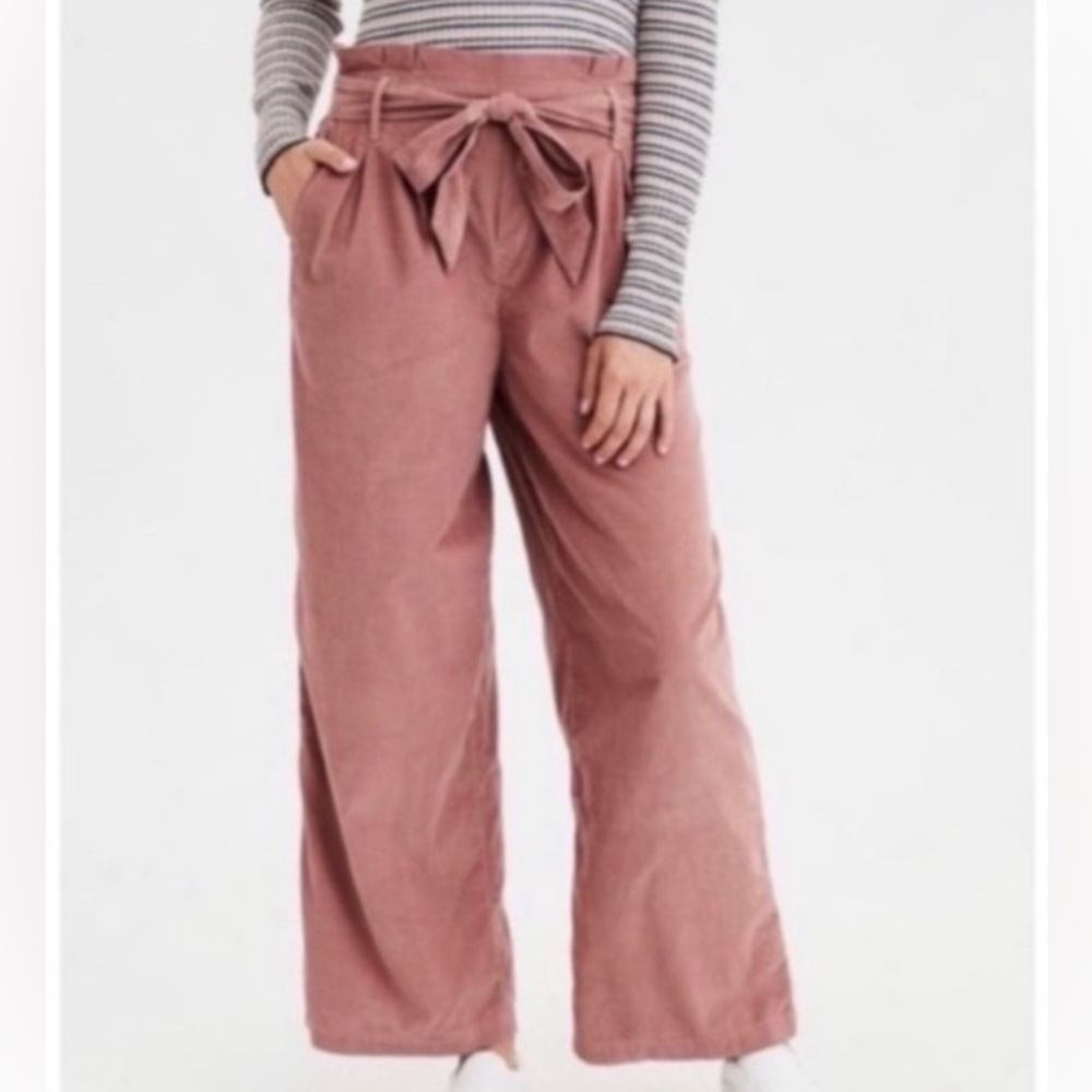 American Eagle Outfitters Dusty Rose Wide Leg Pants